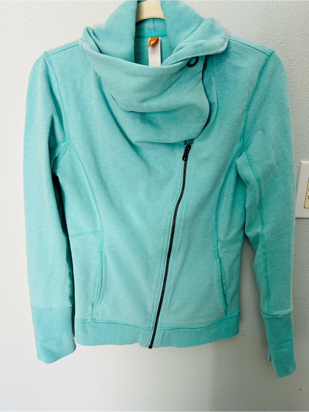 Lucy Mint Green Asymmetrical Zip Jacket